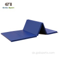 Zusammenklappbare dicke blaue Gymnastikmatte